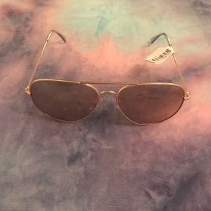 Rose gold aviator sunglasses